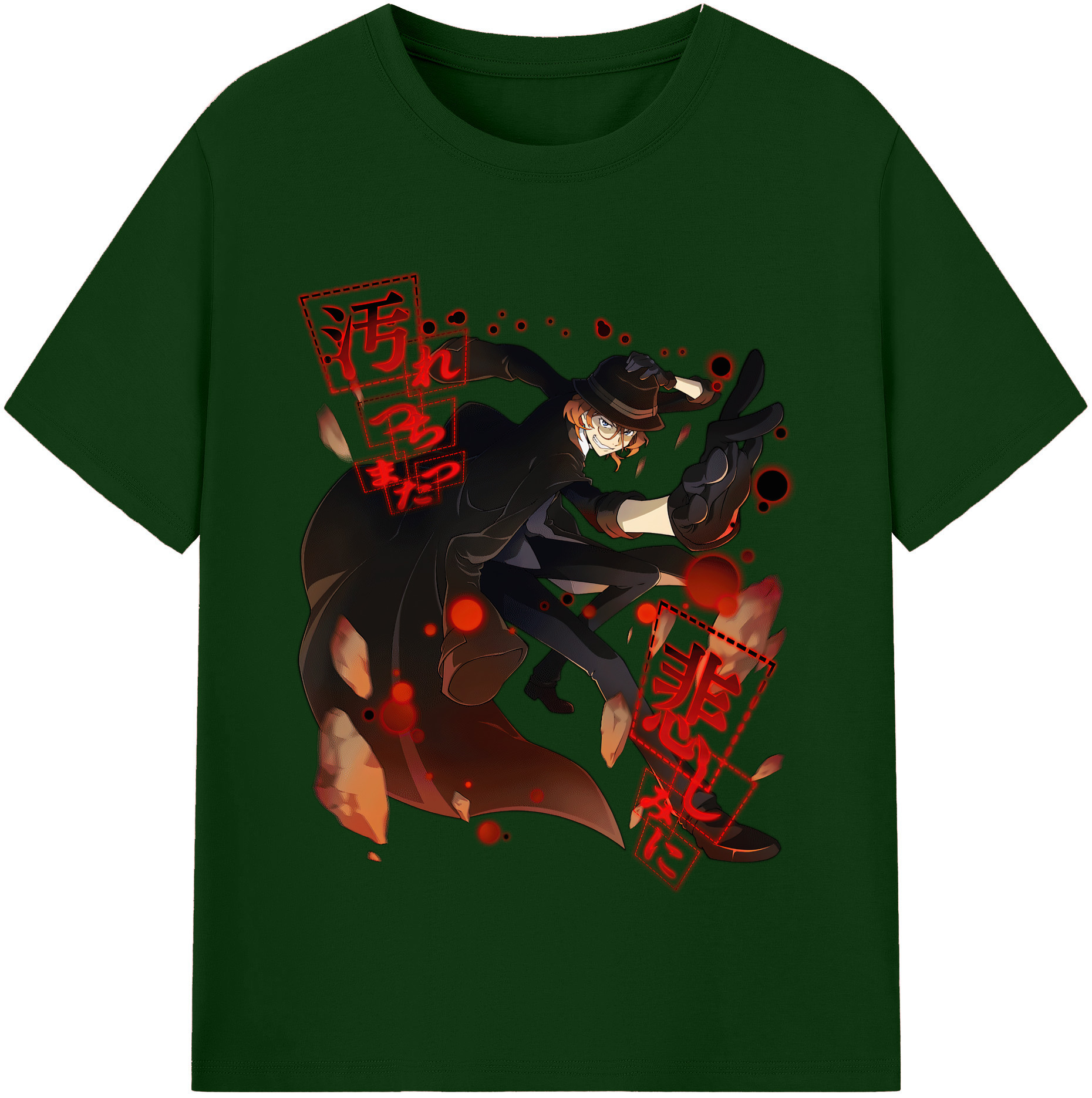 （画像用） 文豪ストレイドッグス Bungo Stray Dogs 綿100％半袖Tシャツ（フロントプリント）